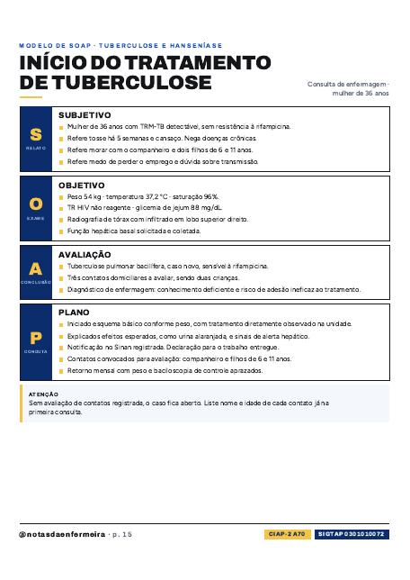 Página da apostila: Tuberculose e hanseníase